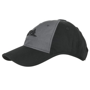 Бейсболка Logo Helikon, цвет Black/Shadow Grey B