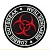 Шеврон Zombie Outbreak Response Team Biohazard, красный/чёрный