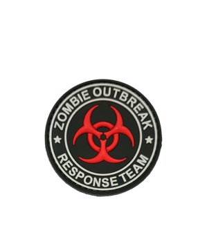 Шеврон Zombie Outbreak. Response Team, красный/чёрный