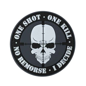 Шеврон Череп. One shot. One kill