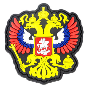 Патч "Герб России" фигурный, цвет олива
