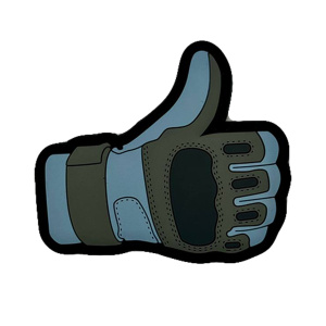 Патч "Перчатка палец вверх: Tactical Like", цвет серый