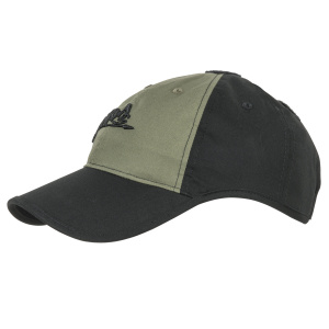 Бейсболка Logo Helikon, цвет Black/Olive Green B