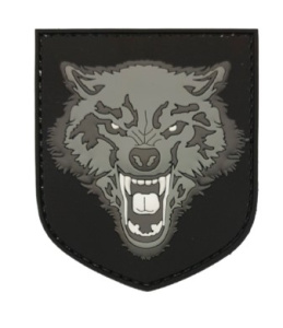 Патч "Волк", цвет черный/серый
