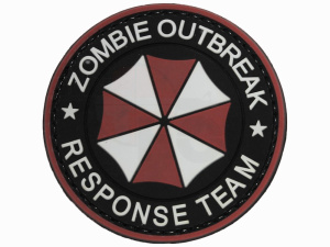 Патч "Zombie Outbreak Response Team: Umbrella". цвет красный
