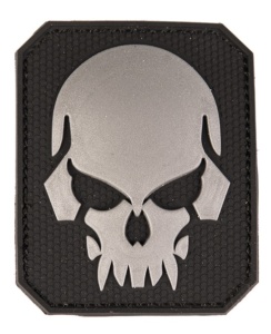 Патч 3D SKULL Mil-Tec LG (7,6x6,3), цвет Black