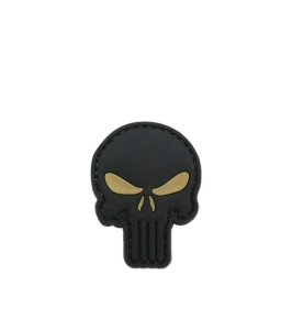 Патч "Каратель" с зелеными глазами, цвет черный