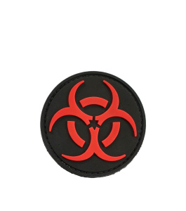 Патч "Biohazard" круглый, цвет черный/красный