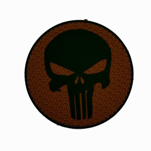 Патч "Каратель" круглый, цвет койот/черный