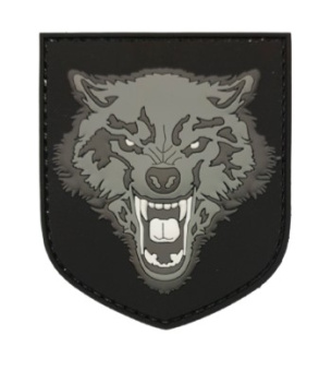 Патч "Волк", цвет черный/серый