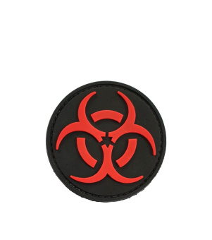 Патч "Biohazard" круглый, цвет черный/красный