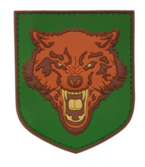 Патч "Волк", цвет олива/койот