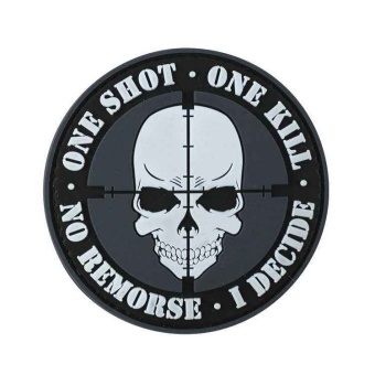 Шеврон Череп. One shot. One kill