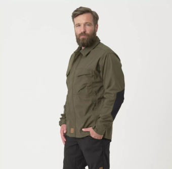 Рубашка WOODSMAN® Helikon, цвет Taiga Green/Black
