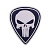 Шеврон Punisher Diamond, чёрный светящийся